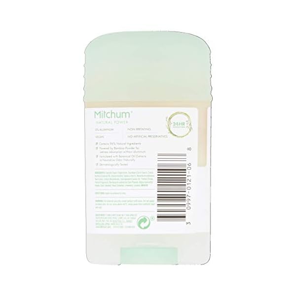 Mitchum Women 24HR Natural Vegan Deodorant Stick with 96% Natural Ingredients (40g) Aluminium Free, Eucalyptus Scent…