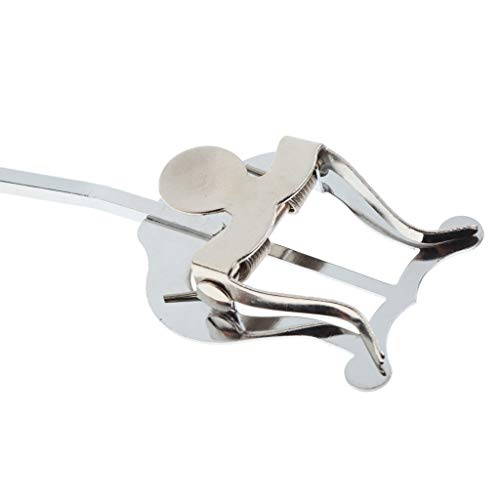 Moligh doll Duable Marching Baritone Lyre Trombone Euphonium Lyre Music Sheet Clip Flip Folder Silver