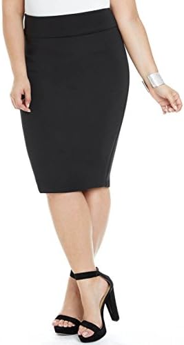 Women's Plus Size Super Scuba Pencil Skirt
