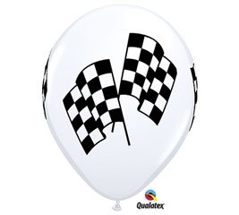 Racing Flags Nascar Indy Race Qualatex 11" Latex Victory Party Balloons 12pk