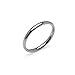 SILVERLINE JEWELRY High Polished 2mm Stainless Steel Comfort Fit Wedding Band Ring Full & Half Sizes 5-14 | Silver Yellow Rose Blue Black MultiColor Tones