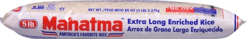 MAHATMA EXTRA-LONG-GRAIN RICE 5-POUND RICE BAG, GLUTEN-FREE AND NON-GMO WHITE RICE BULK BAG, 1 BAG OF RICE
