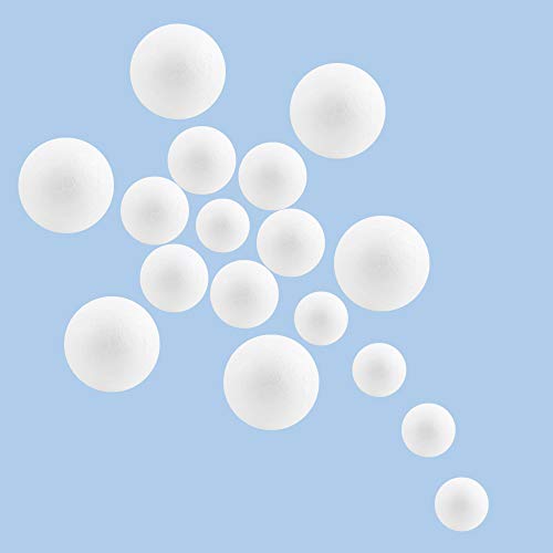 PRALB 120PCS Smooth and Round Foam Craft Balls, Polystyrene Foam Ball Makes Large DIY Ornaments, White, 3 Different Sizes(2CM, 2.5CM, 4CM) - Thumbnail 5