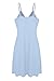 Ekouaer Womens Sleepwear Dress Lace Trimmed Chemise Sleepshirts,Viscose-light Blue,Large