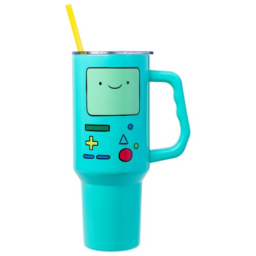 Silver Buffalo Adventure Time BMO, Stainless Steel Tumbler, 40oz