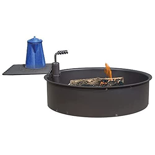 Pilot Rock 30 Inch Heavy Duty Steel Ground Fire Pit Ring Insert Liner