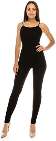 Women Active Plus n Regular Size Cotton Stretch Scoop Neck Sleeveless Tank Yoga One Piece Jumpsuit Unitard Bodysuit