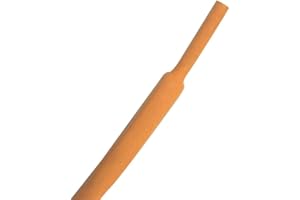 Kable Kontrol Heat Shrink Tubing - 1/2” Inch - 10' Ft Long, Orange Polyolefin - 2:1 Industrial Shrink Tube & Cable Sleeve for Electrical Wire Insulation - Rated for 600 V