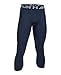 Under Armour Men's HeatGear Armour Compression ¾ Leggings, Midnight Navy/Steel, Large