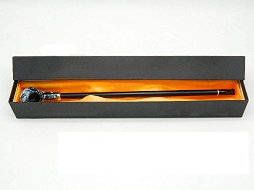 CXF@ Smoking Pipe Retro Style Tobacco Pipe Light Blue And White Porcelain Large Long-handled Filter Cigarette Holder