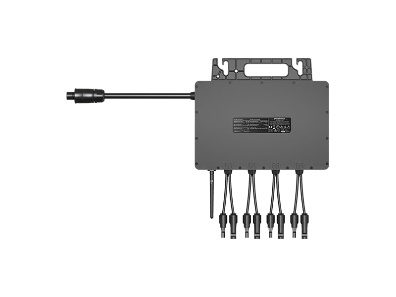 Solarway All In One Envertech Mikro-Wechselrichter 2000W Set inkl. 5M AC-Kabel & 8x2M DC-Kabel - für Balkonkraftwerk 800W-2000W für 4 PV Module - Black CASE - App & WiFi & Bluetooth (EVT-2000-SE) 7