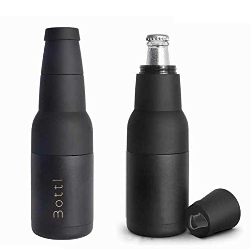 Bottl Beer bottle Insulator Can Cooler - Metal Vacuum Insulated Double Walled Stainless Steel Beer Bottle and Can Holder With Bottle Opener - Eco Friendly and BPA Free