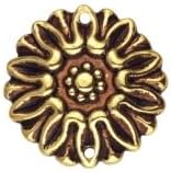 Furniture Cabinet Brass Ornamental Classic Style Decoration Round 1.69"