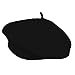 jAc Black Beret 100% Wool French Parisian Hat