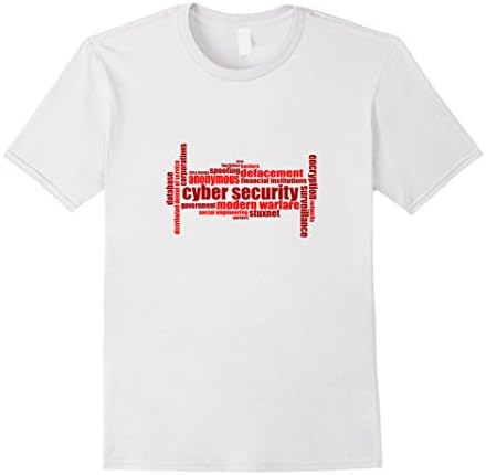 Men's Digital Data Concept Technology Tshirt Attack 2XL White