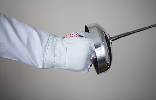 American Fencing Gear Fencing Epee Electric Sword Weapon National Grade with 1 Guard, 1 Guard Pad and German Fitting Tip and Barrel - Includes 1 Spare Blade - Size 5 (French Grip, Right)