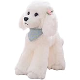 OPHRBU Poodle Plush Toys, Soft and Cute Poodle Plush Toys, Pillows, Cushions, The Best Gift for Your Family and Friends. 1 pc. (White 12 inches)