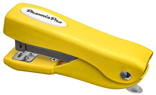 Fortis Half-Strip Plus Ergonomic Grip Compact Stapler (Yellow)
