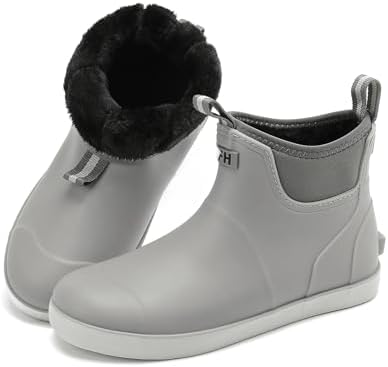 Men’s Rain Boots - Waterproof Rubber Work Boots For Hunting, Gardening, Fishing - Anti-Slip & Adjustable Calf