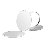 MINI POCKET MIRROR, All Stainless Steel Round Travel Cosmetic Mirror in 2.5 Inch Size