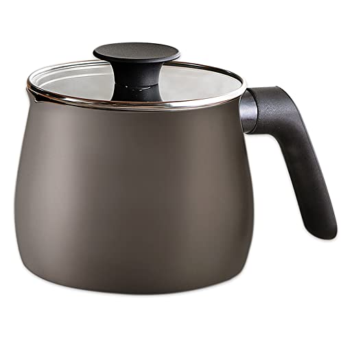 【節約アイテム】アイリスオーヤマ 焼付け塗装 マルチポット 約2.2L IH対応 鍋 ミルクパン 片手鍋 やかん ポット ガラスふた付属 揚げ物 ダイヤモンドコート MCP-14 ブラウン商品画像