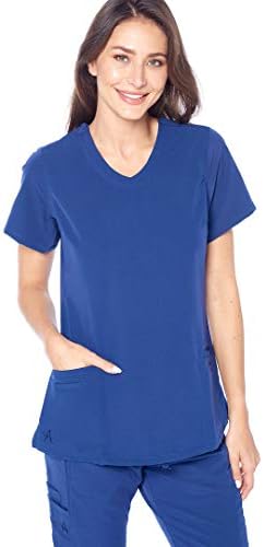 Angel Uniforms- Lily 4-Pocket, Slim-Fit Stretch Scrub Top Medical Anti-Wrinkle