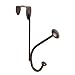 iDesign Pello Over the Door Organizer Hooks for Coats, Hats, Robes, Towels - Double Hook, Bronze