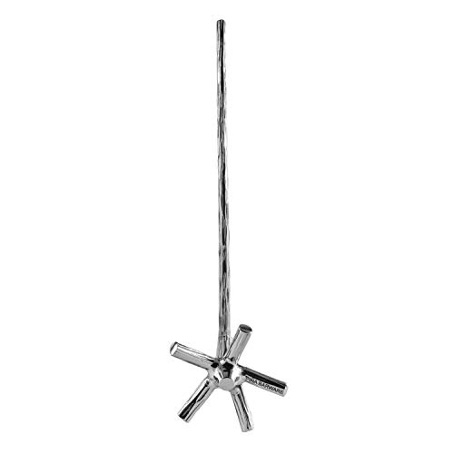 Piña Barware Swizzle Stick Stirrer - Stainless Steel with Handmade Wood-Grain Finish (One Swizzle Stick)
