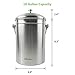 Compost Bin Countertop, Composter Bucket with Lid Abakoo 1.6 Gallon Stainless Steel Kitchen Waste Pail Plus 4pcs Bonus Charcoal Filters Clean & Odor Free