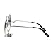 Avant Garde Double Circle Frame Round Designer Fashion Retro Sunglasses Silver Smoke