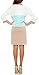 Glamour Empire. Womens Jersey Colour Block Shift Dress with Pockets S-2XL. 303 (Mint & Beige, US 12, L/XL)