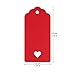 300 Feet Red and White Twine and 100 PCS Gift Tags Hollow Heart Retangle Kraft Paper Gift Tags by Blisstime