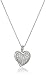 Sterling Silver Cubic Zirconia Pave Heart Pendant Necklace, 18