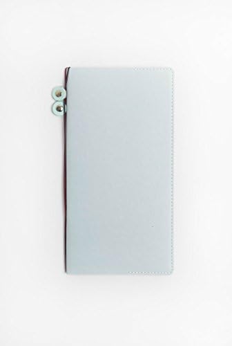 To Do List Planner Portable Travel Notebook With Simple Leather Design 8.7 X 4.5 Inch - Blue