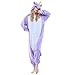 Adult Unisex Blue Unicorn Animal Kigurumi Pajamas Cosplay Birthday Party Wear,New Pueple,Large