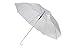 Kurop 2 pack Clear Transparent Rain Umbrella Parasol (White 2 pack)