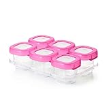 OXO Tot Baby Blocks Food Storage Containers, Pink, 2 oz