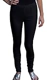 Ayurvastram Women's Cotton Spandex Stretchable Jersey Extra Long Leggings; Black;Medium