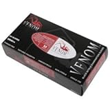 Venom Powder-Free Black Nitrile Exam Gloves, XL (10 boxes)