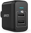 Anker 24W Dual USB Wall Charger PowerPort 2 (with Foldable Plug) for iPhone SE / 6s / 6 / 6 Plus, iPad Air 2 / Pro / mini 3, Galaxy S7 / S7 Edge / S6 / S6 Edge / Edge+, Note 5, LG G5 and More