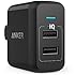 Anker 24W Dual USB Wall Charger PowerPort 2 (with Foldable Plug) for iPhone SE / 6s / 6 / 6 Plus, iPad Air 2 / Pro / mini 3, Galaxy S7 / S7 Edge / S6 / S6 Edge / Edge+, Note 5, LG G5 and More