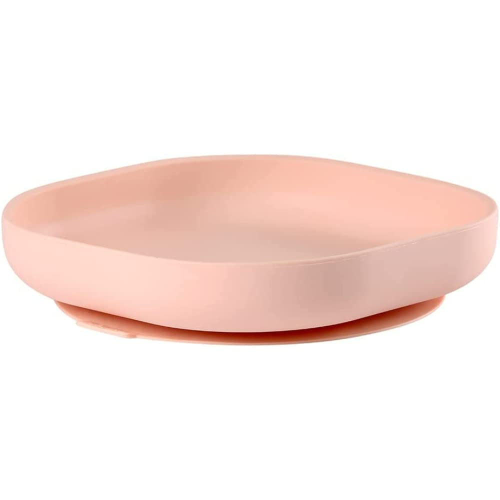Béaba - Silicone Feeding Suction Plate - for Babies and Children - Pink
