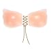 Reusable Strapless Self Adhesive Silicone Invisible Push-up Bra Sexy Cup D,Nude