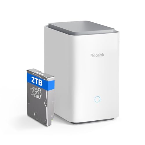 Reolink Home Hub Pro, Centralized Control for up to 24 Security Cameras, up to 16TB HDD Storage, AES-128 Encryption, 8K Streaming, Wi-Fi 6, and 120dB Siren. No Monthly Fees