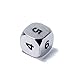 Solid Metal Chrome Silver 6d6 Polyhedral Dice Set by Hedral - D&D RPG D6 Gaming Dice