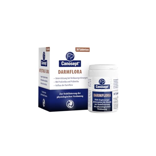 Darmflora Hund - Präbiotika & Probiotika Hund - Zur Stabilisierung der physiologischen Verdauung - Hund Darmflora Aufbauen - Darmsarnierung Hund - Darmkur Hund - 30 Tabletten