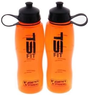 2x BPA FREE 28oz Sport Fitness Exercise Squeeze Pop-Top Wide Mouth Water Bottle