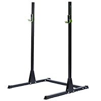 RAGE Fitness Adjustable Squat Rack, Bench Press Rack, 2" x 2"  11 gauge steel construction