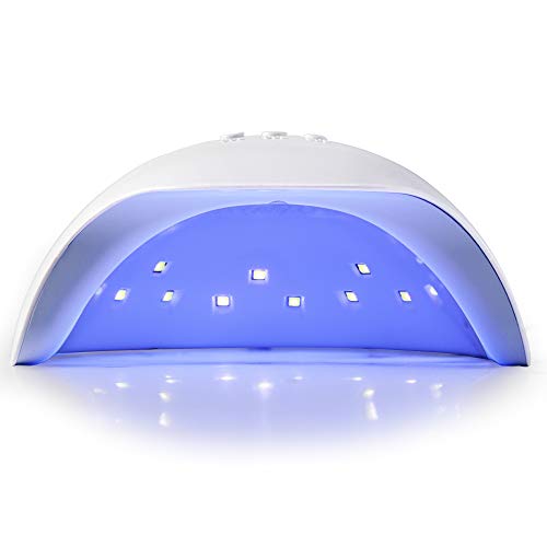 USB UV Led Nai Lamp,LKE Nail Art Equipment 36W Nail Dryer USB Curing Lamp for Gel Nails Toe Nails DIY Nail Art Accessories(Not include adapter)
