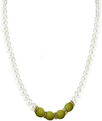 the Indian Arts White-yellow Color Pearl Necklace with Earings Fashion Jewelry for Womens